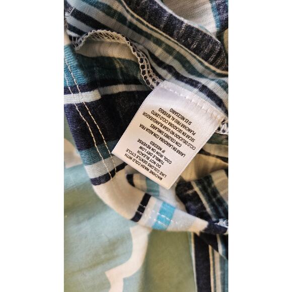 All in Love 3XL Short Sleeve Blue and White Striped Shirt - Picture 6 of 9